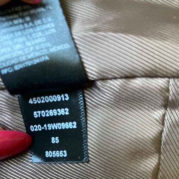 WHBM Metallic Leather Moto Jacket Asymmetric Zip NWT Gold - Picture 10 of 15